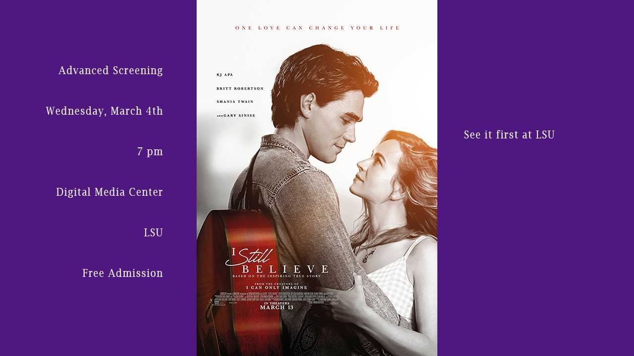 I Still Believe Advance Screening news author